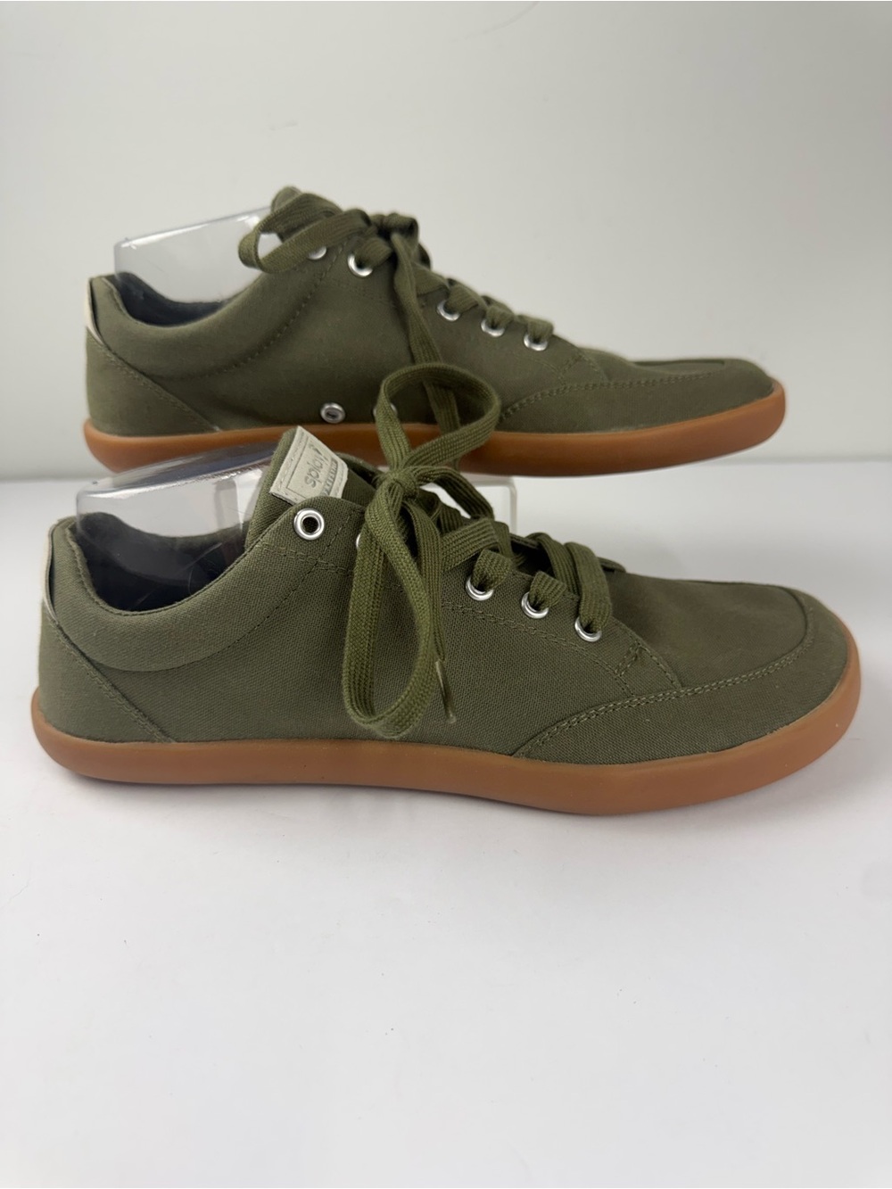 Splay Freestyle Sneakers Mens 11 Womens 13 Green Barefoot Canvas Wide Minimalist